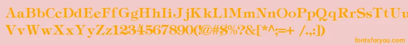 Tiffanyc Font – Orange Fonts on Pink Background