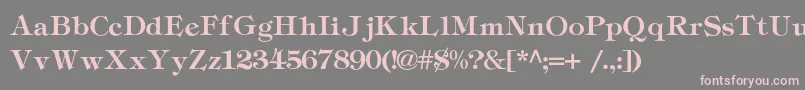 Tiffanyc Font – Pink Fonts on Gray Background