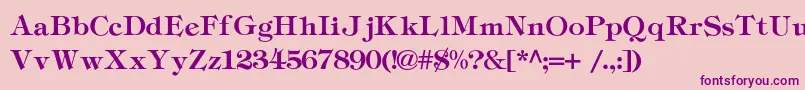 Tiffanyc Font – Purple Fonts on Pink Background