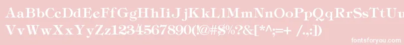 Tiffanyc Font – White Fonts on Pink Background