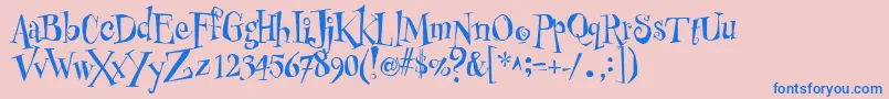 Pfbuzzz Font – Blue Fonts on Pink Background