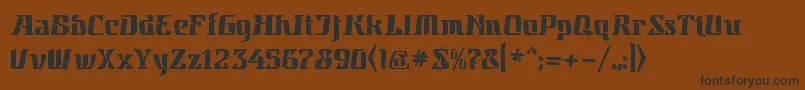 ParahyanganSpace Font – Black Fonts on Brown Background