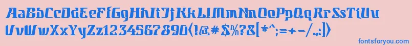 ParahyanganSpace Font – Blue Fonts on Pink Background