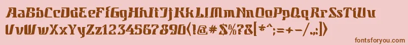 ParahyanganSpace Font – Brown Fonts on Pink Background