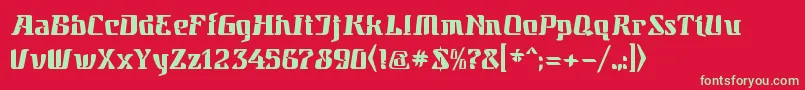 ParahyanganSpace Font – Green Fonts on Red Background