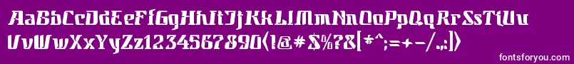 ParahyanganSpace Font – White Fonts on Purple Background