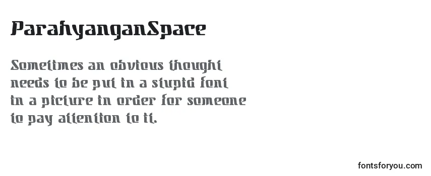 Review of the ParahyanganSpace Font