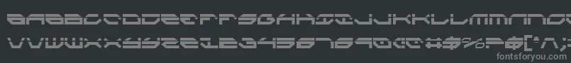 フォントTaskforceLaserCondensed – 黒い背景に灰色の文字