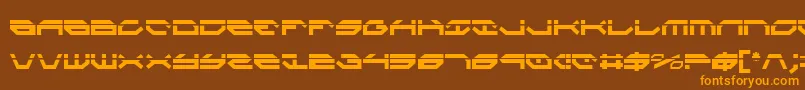 TaskforceLaserCondensed Font – Orange Fonts on Brown Background