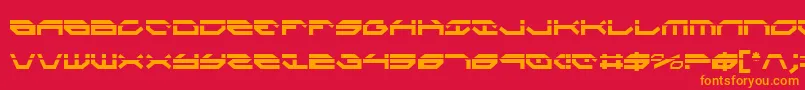 フォントTaskforceLaserCondensed – 赤い背景にオレンジの文字