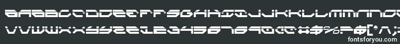 フォントTaskforceLaserCondensed – 黒い背景に白い文字