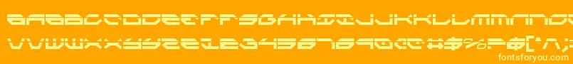 TaskforceLaserCondensed Font – Yellow Fonts on Orange Background