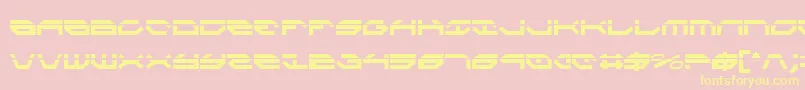 TaskforceLaserCondensed-Schriftart – Gelbe Schriften auf rosa Hintergrund