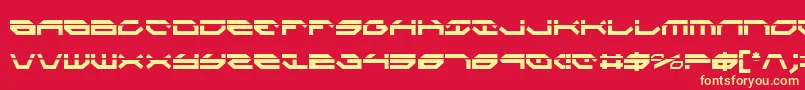 フォントTaskforceLaserCondensed – 黄色の文字、赤い背景