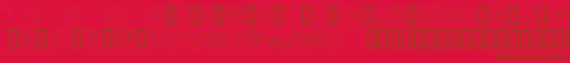 Kiddyding Font – Brown Fonts on Red Background