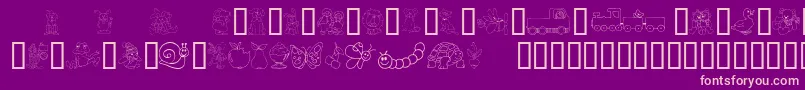 Kiddyding Font – Pink Fonts on Purple Background