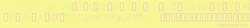 Kiddyding Font – Pink Fonts on Yellow Background