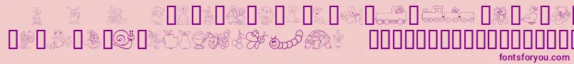 Kiddyding Font – Purple Fonts on Pink Background