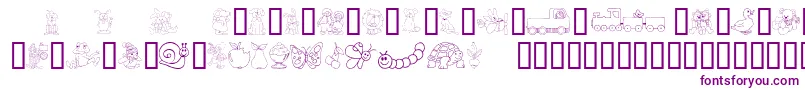 Kiddyding Font – Purple Fonts on White Background