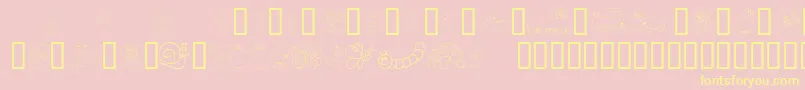 Kiddyding Font – Yellow Fonts on Pink Background