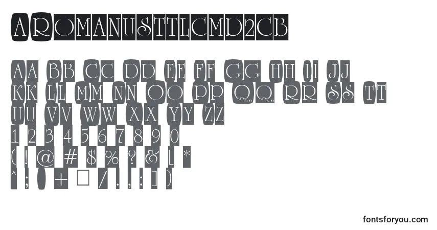 Czcionka ARomanusttlcmd2cb – alfabet, cyfry, specjalne znaki