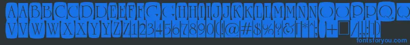 ARomanusttlcmd2cb Font – Blue Fonts on Black Background