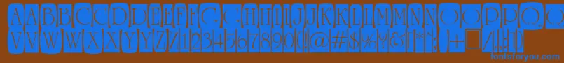 fuente ARomanusttlcmd2cb – Fuentes Azules Sobre Fondo Marrón