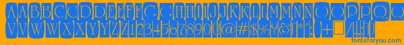 ARomanusttlcmd2cb Font – Blue Fonts on Orange Background