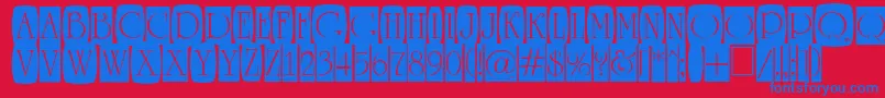 ARomanusttlcmd2cb Font – Blue Fonts on Red Background