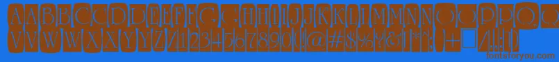 ARomanusttlcmd2cb Font – Brown Fonts on Blue Background