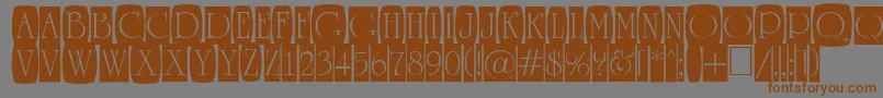 ARomanusttlcmd2cb Font – Brown Fonts on Gray Background