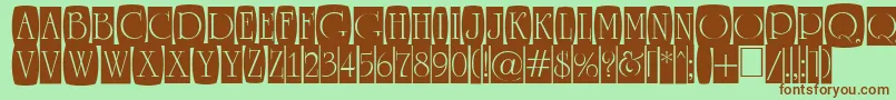 ARomanusttlcmd2cb Font – Brown Fonts on Green Background