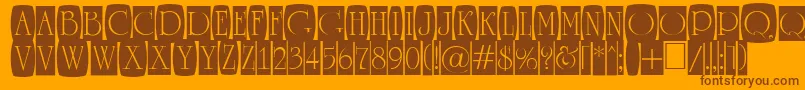 ARomanusttlcmd2cb Font – Brown Fonts on Orange Background