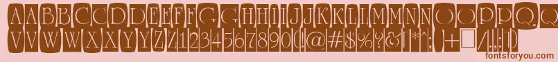 ARomanusttlcmd2cb Font – Brown Fonts on Pink Background