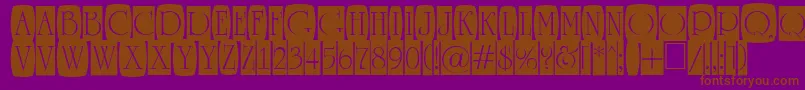 ARomanusttlcmd2cb Font – Brown Fonts on Purple Background