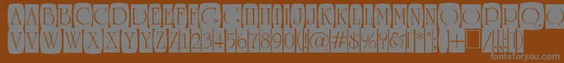 ARomanusttlcmd2cb Font – Gray Fonts on Brown Background