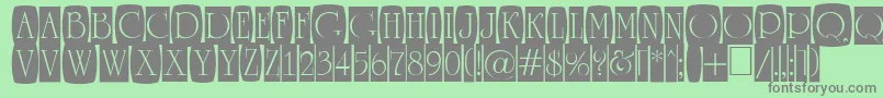 ARomanusttlcmd2cb Font – Gray Fonts on Green Background