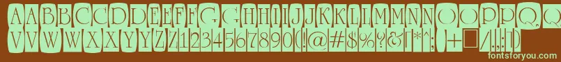 ARomanusttlcmd2cb Font – Green Fonts on Brown Background