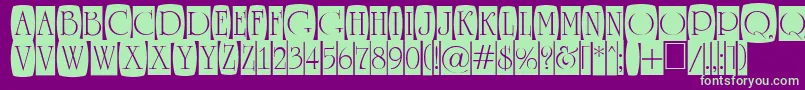 ARomanusttlcmd2cb Font – Green Fonts on Purple Background