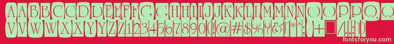 ARomanusttlcmd2cb Font – Green Fonts on Red Background