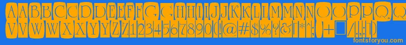 ARomanusttlcmd2cb Font – Orange Fonts on Blue Background