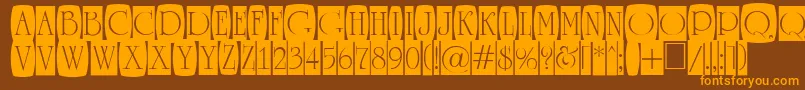 ARomanusttlcmd2cb Font – Orange Fonts on Brown Background