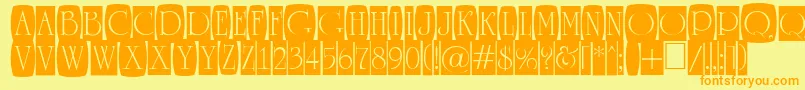 ARomanusttlcmd2cb Font – Orange Fonts on Yellow Background