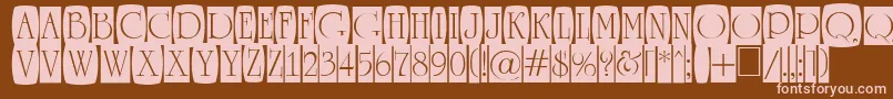 ARomanusttlcmd2cb Font – Pink Fonts on Brown Background
