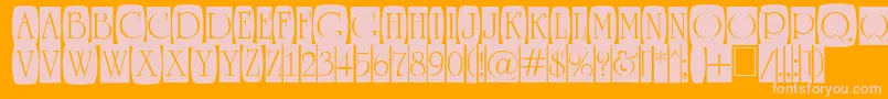 ARomanusttlcmd2cb Font – Pink Fonts on Orange Background