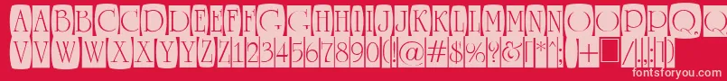 Шрифт ARomanusttlcmd2cb – розовые шрифты на красном фоне