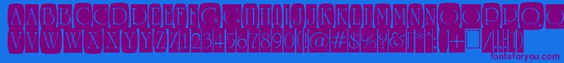 ARomanusttlcmd2cb Font – Purple Fonts on Blue Background