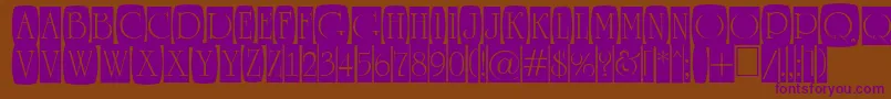 ARomanusttlcmd2cb Font – Purple Fonts on Brown Background