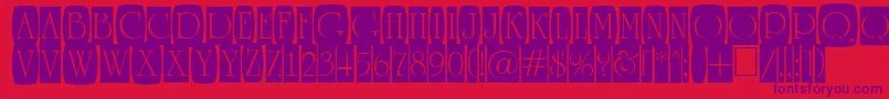 Шрифт ARomanusttlcmd2cb – фиолетовые шрифты на красном фоне