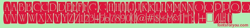 ARomanusttlcmd2cb Font – Red Fonts on Green Background